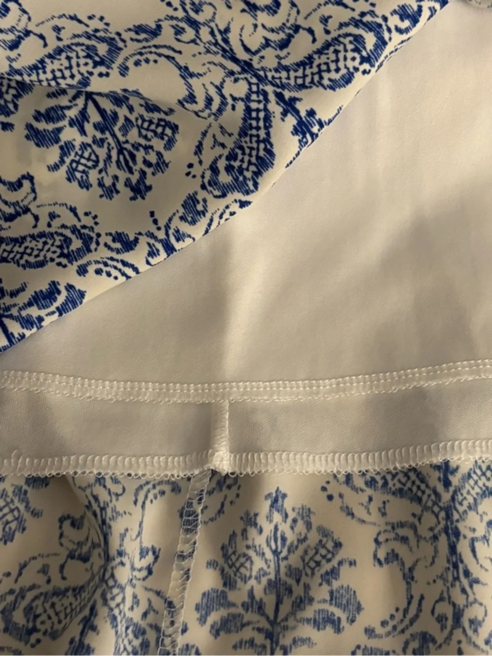 Blue Rain A-Line Women’s Size L Blue and White Printed A-Line Skirt